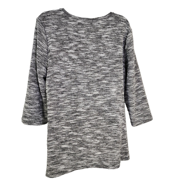 Chico's Weekends Tunic Top Sz 2 Large 3/4 Sleeve Pullover Pocket Knit Sweater - Picture 2 of 10